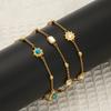 Sunflower Plated Blue Turquoise Zircon High-End Simple Jewelry Bracelet