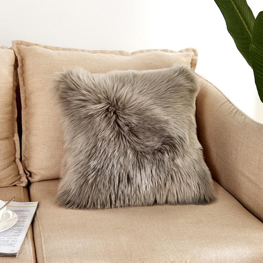 hairy throw pillows