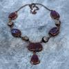 Pierre Gemme Labradorite Chaîne en Cuivre Électroformée Chakra du Troisième Œil Collier Bohème VP-112