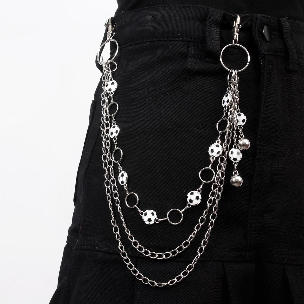 Trendy Unisex Punk Hip-Hop Jeans Waist Chain - Versatile Metal Pants Accessory