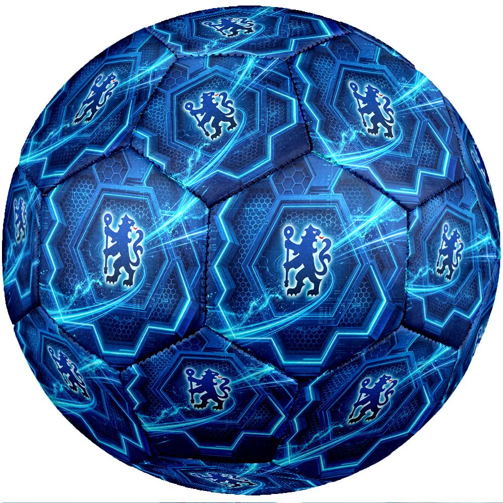 Chelsea FC Theme Soccer Ball Size 5 Soccer Ball Soft Touch Professional Training Football for Outdoor Sports