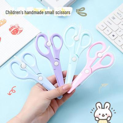 Children's Safe DIY Rebound Scissors: Round-Head, Hand-Friendly, Labor-Saving for Students & Kindergarten