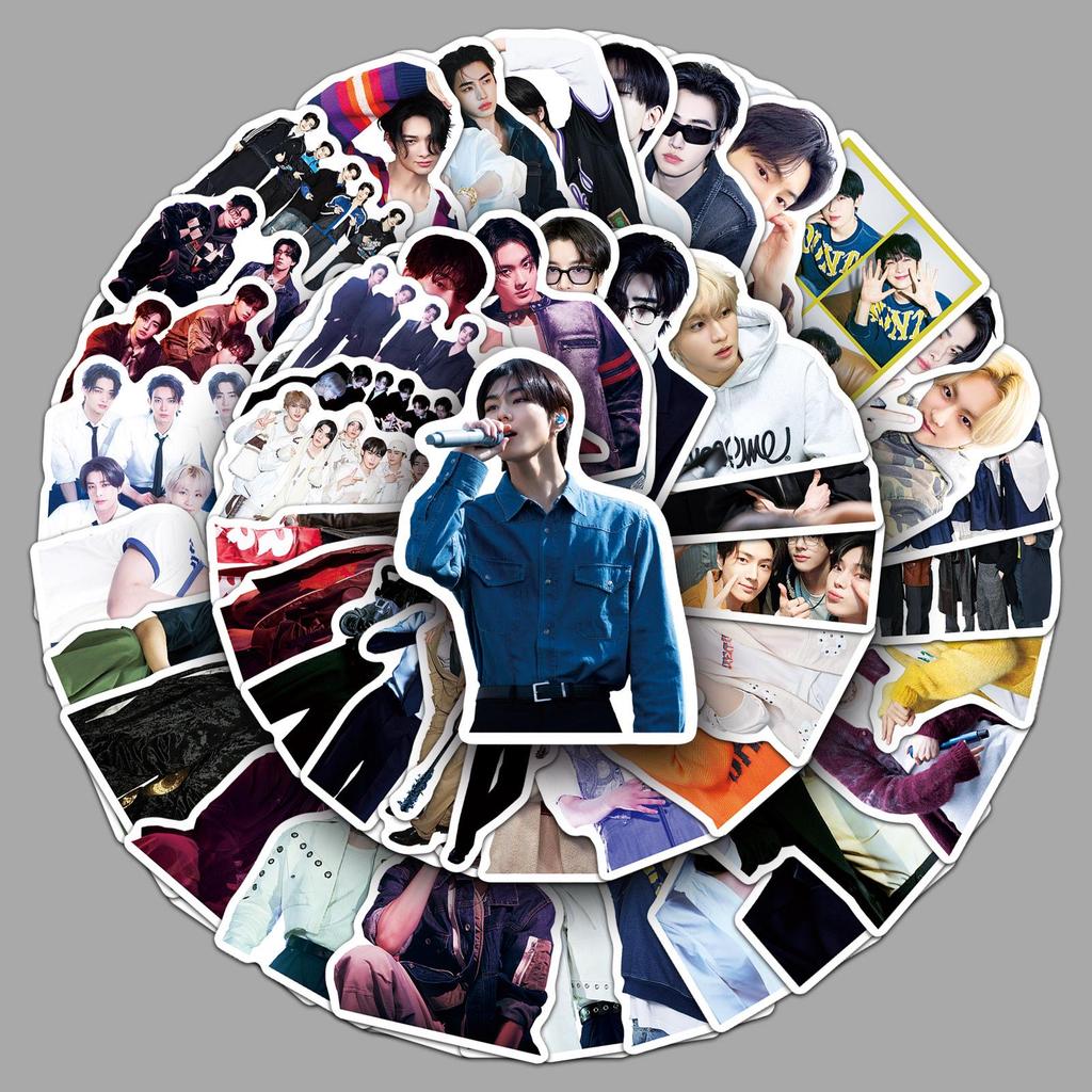 50 Autocolante Enhypen: Designuri Handsome, Trendy Boy Group pentru Decorațiune, Cutii de Depozitare, Huse de Telefon și Desktopuri.