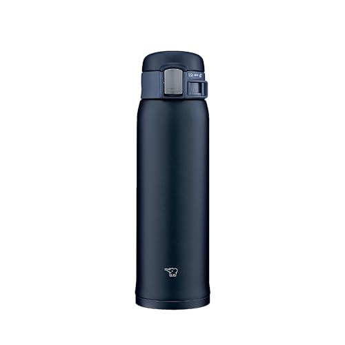 Zojirushi Mahobin Water Bottle 480ml One Touch Mug Lightweight & Compact Standard Type Heat/Cold Navy SM-SF48-AD