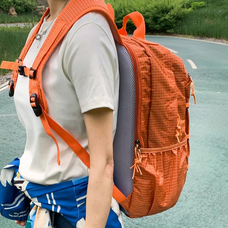Outdoor Sports Waterproof Drawstring Backpack Large Capacity Travel Bag Student Plaid Backpack
