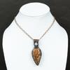 Leopard Skin, Moonstone Gemstone Copper Wire Wrap Jewelry Pendant 2.80"