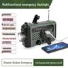 Multifunctional Solar-Powered Emergency Radio & Flashlight with Hand-Crank Power Generator and Waterproof Power Bank