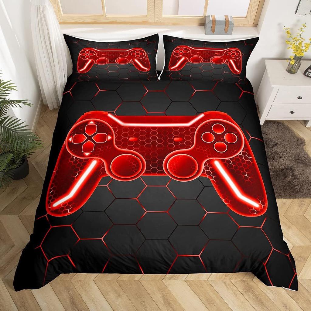 Gamepad Digital Printing Three-Piece Set, Home Textile Four-Piece Set, Quilt Cover, Bed Linen, Bedding