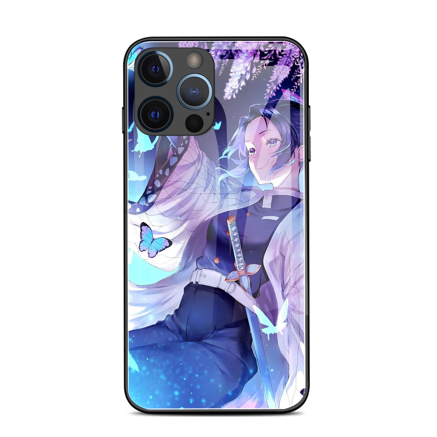 

Чехол для телефона из закаленного стекла с изображением японского демона-убийцы для iPhone 6 7 8 14 Plus X Xs Max Xr 11 12 13 14 Pro Max Se iPhone 7 8