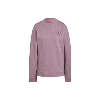 X Stella Mccartney Co-Branded Solid Color Loose Casual Pullover Sweatshirt Women Tops Purple HB7409