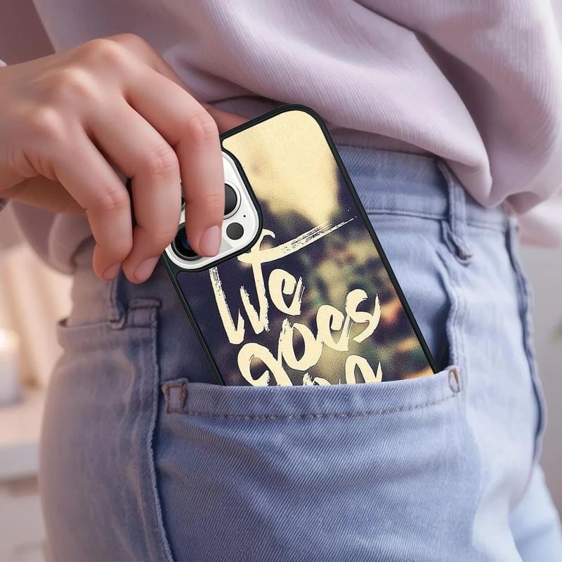 Life Goes On Phone Case For iPhone 17 Air 15 16e 14 13 Pro Max Coque 12 11 Pro Max PLUS cover