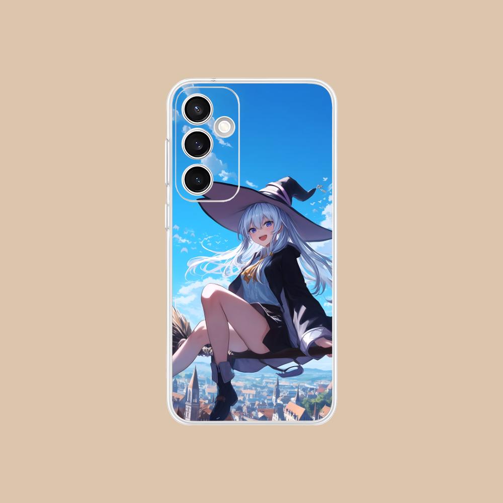 

Wandering Witch Elaina Clear Mobile Phone Case for Samsung Galaxy S25 S24 S23 S22 S21Plus FE Ultra Colorful Cover Galaxy S21 5G