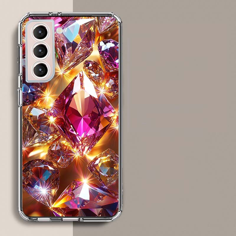 Coque de téléphone avec pierres précieuses en diamant brillante et éblouissante pour Samsung Galaxy S25 Edge S24 S23 FE S21 S20 S10 Plus S22 S26 Ultra Cover Cl