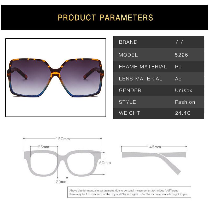 Mode Klassische Übergroße Sonnenbrille Frauen Quadratische Gläser Fahren Im Freien Gradienten Reise Spiegel Sonnenbrille Kunststoff Rahmen Uv400