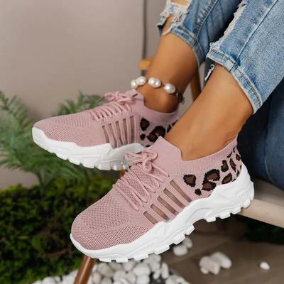 Fashion Sneakers Women Lace Up Platform Sports Shoes 2025 Ladies New Fashion Breathable Running Tennis Shoes Comfortable Casual Sneaker