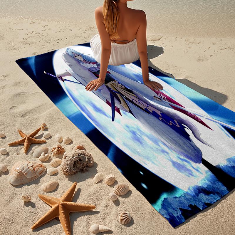 Anime Sessho-maru Beach Towel, Super Soft Microfiber, Gift for Her/Him, Birthday, for Pool, Beach, Travel, Home Decor Fan gifts