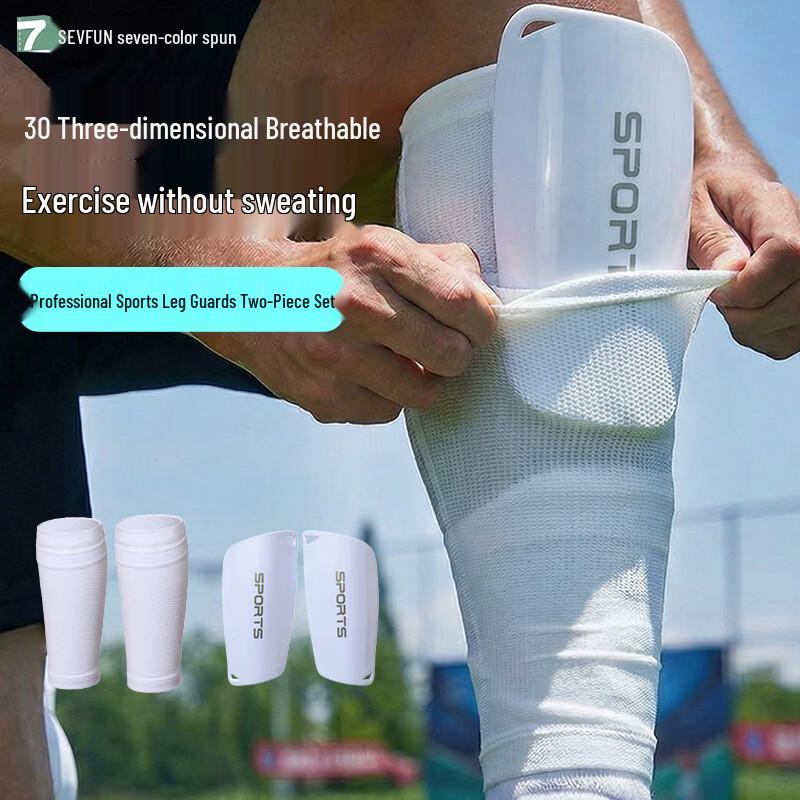 Seven-Color Textile Soccer Shin Guard Sleeves M