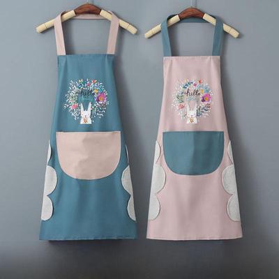 Women's Waterproof PVC Apron with Cooking Sleeves - Oil-Proof, Customizable, Half-Length Waist Design