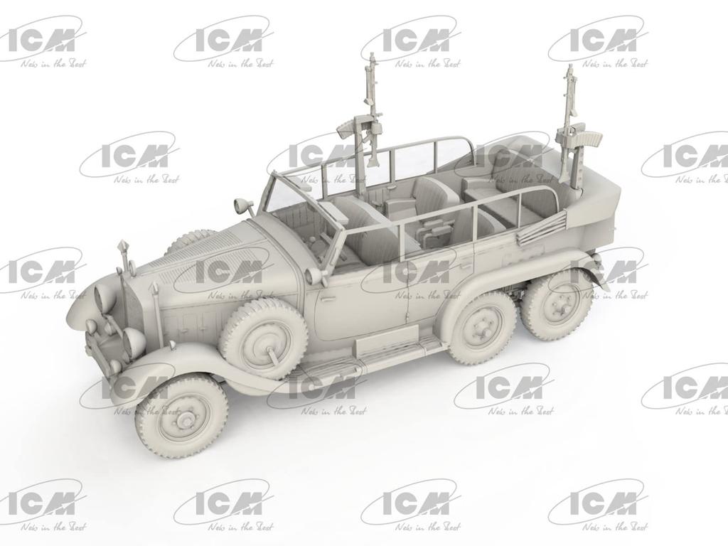 ICM 1/72 German Army G4 Partisan Wagen with MG34 Plastic Model Kit 72473