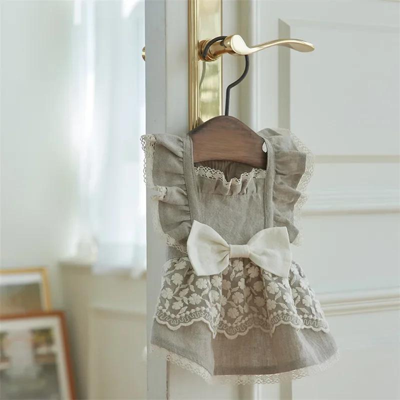 

Pet Summer Fashion Clothes Lace Vest Cat Marzis Small Dog Dress Puppy Clothes Dog Clothes for Small Dogs Flying Sleeve Dress XL