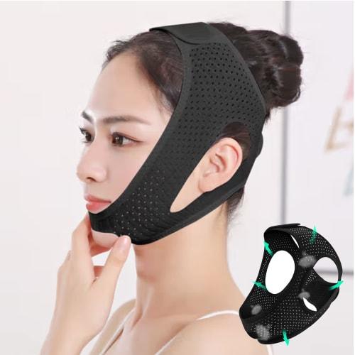 Anti-Snoring Device, Nose Breathing, Snoring Prevention Belt, Chin Support Support [Improved Skin-Friendly Fabric] Prevents Mouth Breathing, Reduces S