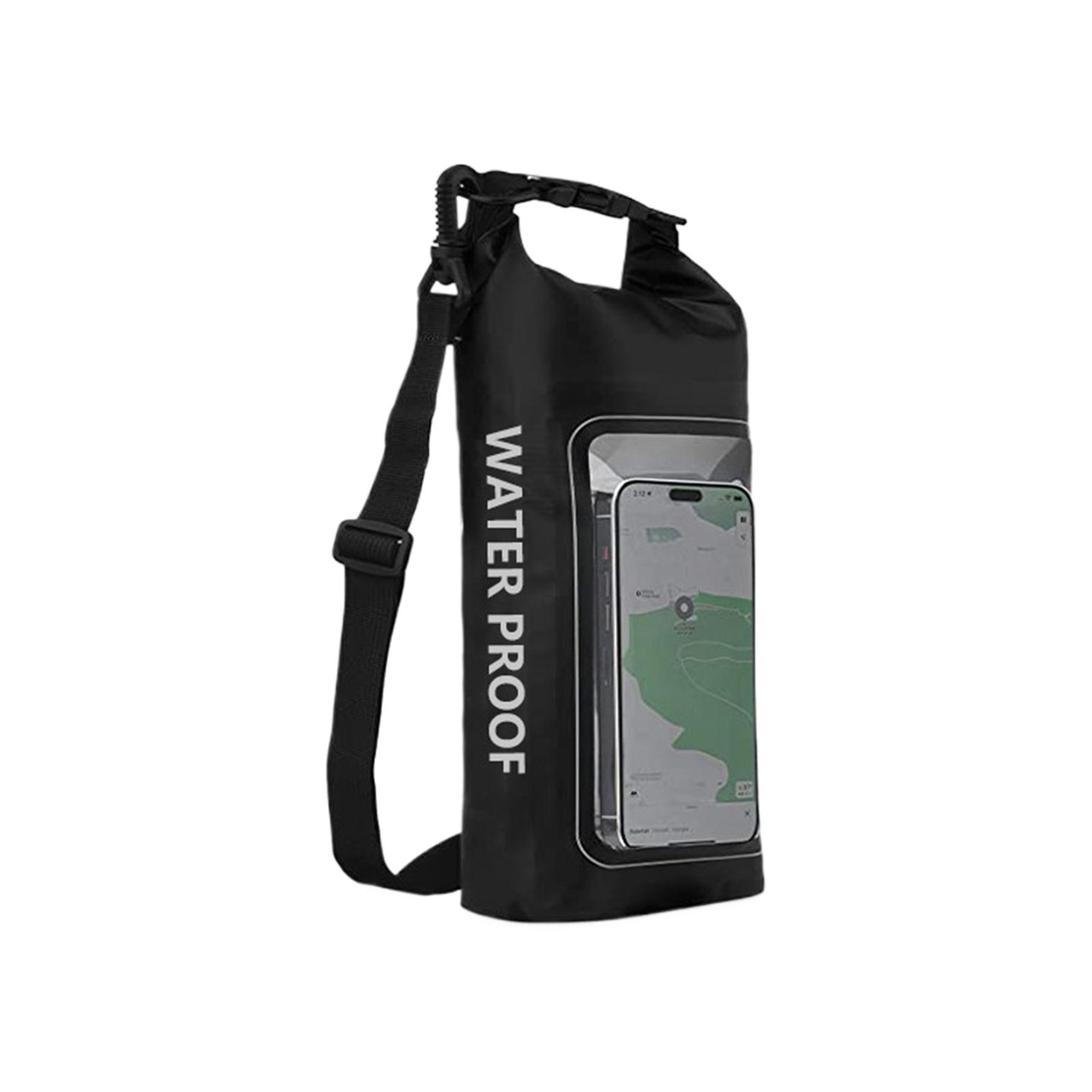 

2L Dry Bag Сенсорный экран Водонепроницаемые сумки для треккинга Дрифтинг Рафтинг Серфинг каяк Спортивные сумки для отдыха на открытом воздухе Кемпинговое снаряжение чёрный