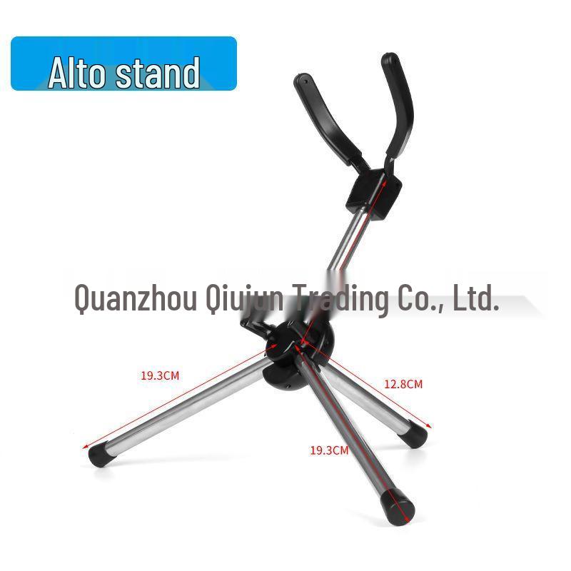 Universal Portable Folding Saxophone Stand with Storage Tube for Alto and Tenor Accessories