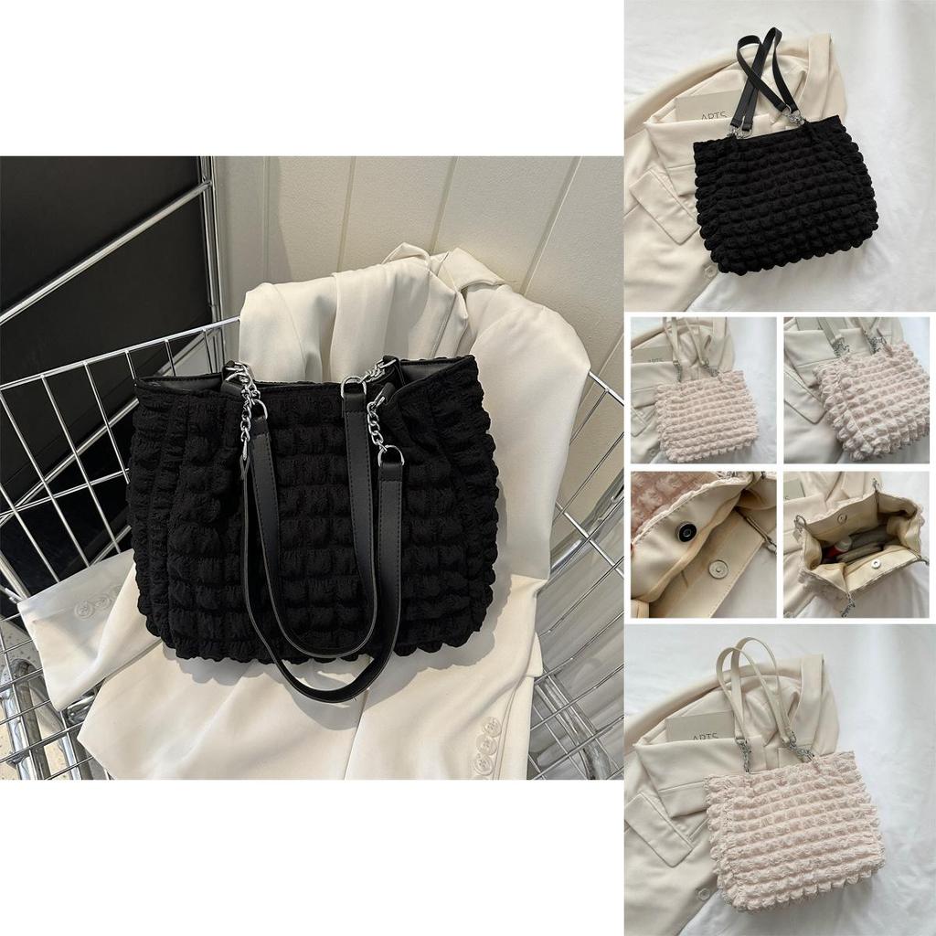 Lattice Wrinkled Vintage Crossbody Bag With Seams For Casual Outings