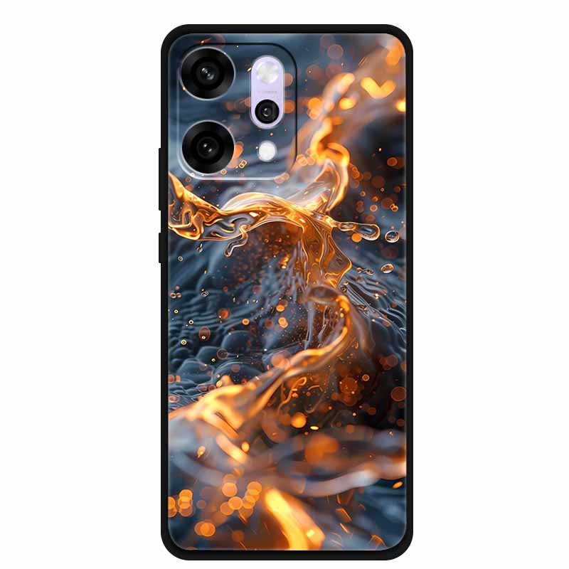 Funda de Dibujos Animados Para OPPO Reno 14 Pro Funda de Teléfono Suave de Silicona Para OPPO Reno14Pro Negra TPU Protectora Carcasa Trasera Mármol Para