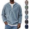 Men's V-Neck Corduroy Two-Piece Pullover Knit Wool Sweater, Casual Fall Top for Young Men