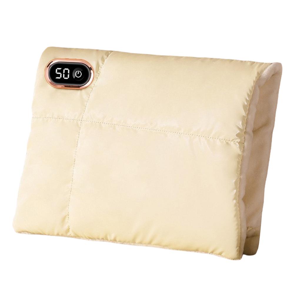 

Electric Heated Hand Warmer Bag Double-Sided Heating Design For Women Three-speed Adjustment Heated Winter Plush Hand Warmer bag бежевий