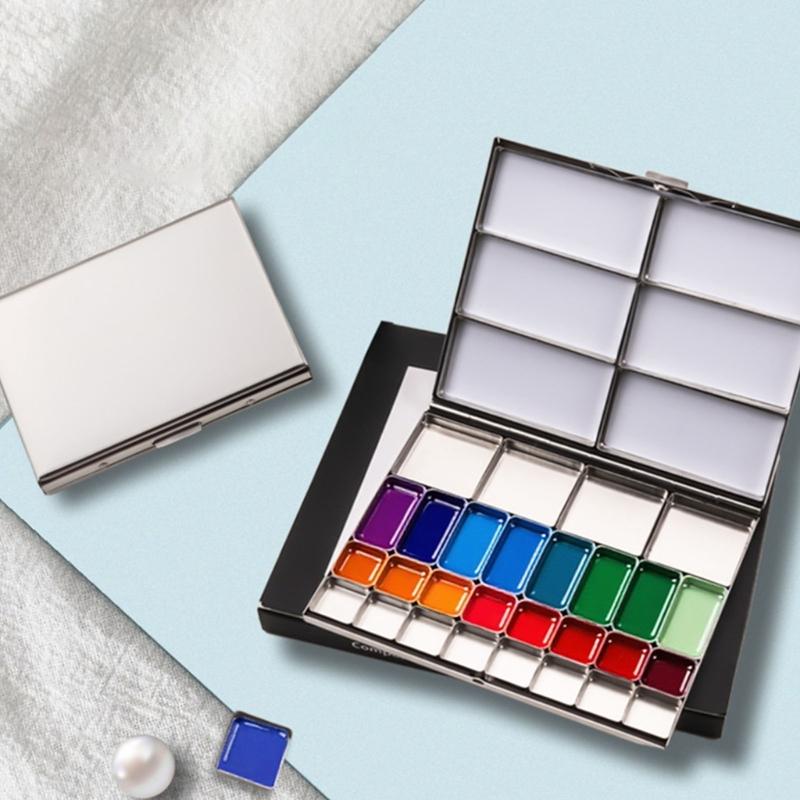 2 Size Paint Box Compartments Designed For Art, Empty Paint Palette Paint Tray Travel Paint Holder Paint Organizer Box
