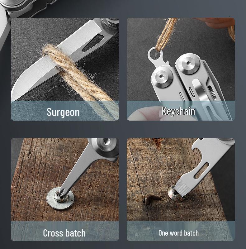 Folding Multifunctional Needle-nose Pliers & Small Knife for Outdoor Camping