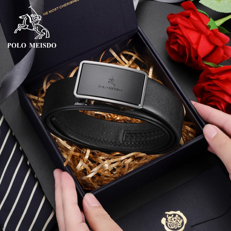 

Paul Messder Men s Luxury Genuine Leather Automatic Buckle Belt 125 cm