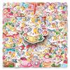 50 Spring Kitten Doodle Stickers Cartoon Cute Creative Decorative Water Cup Mobile Phone Small Mochi Stickers