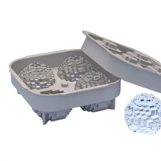 Large Ice Ball Mold Silicone Fun Shapes Ice Sphere Tray for Chilling Whiskey Cocktails Bourbon Easy Release Ice Sphere Maker