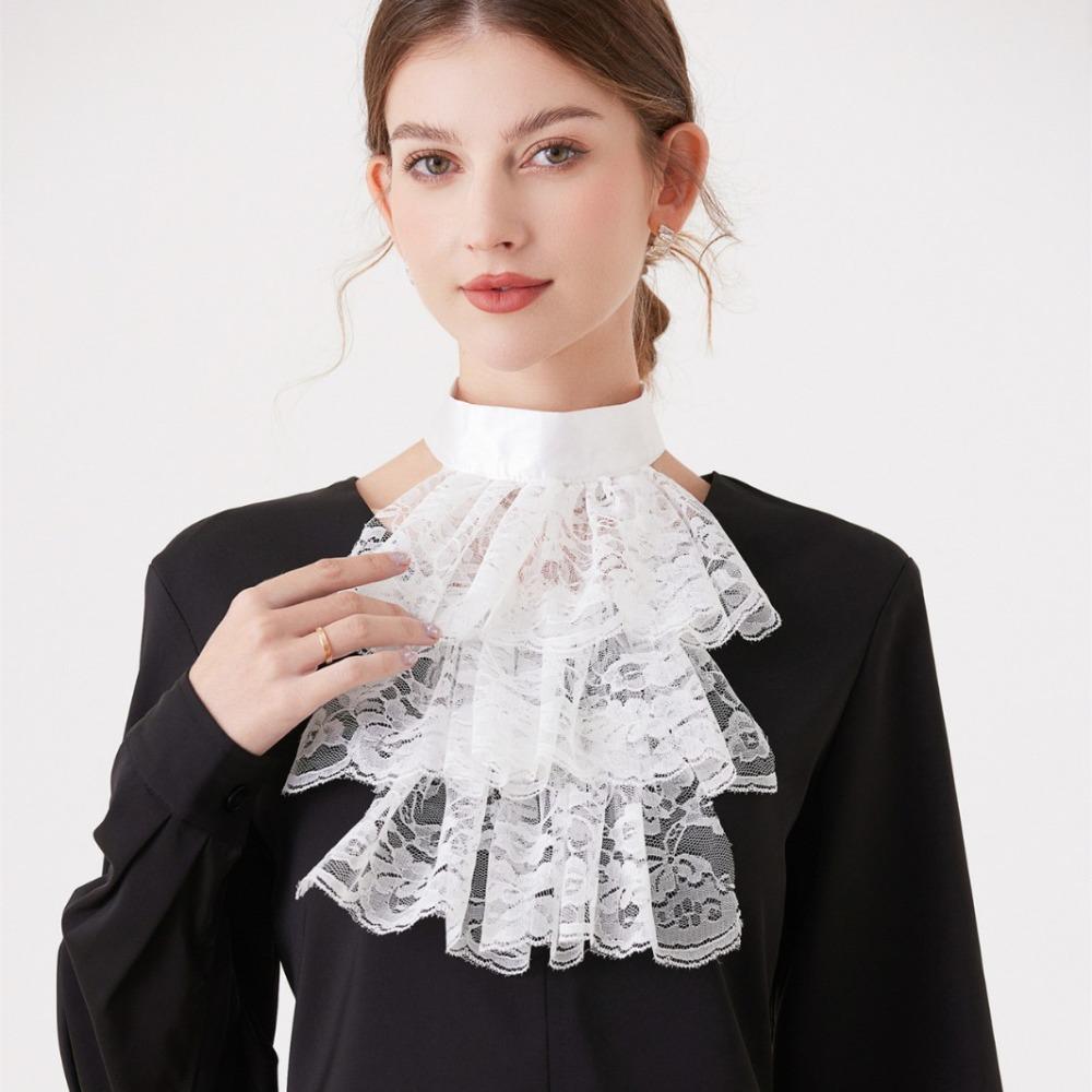 Vintage Renaissance Collar Elegant Ruffled Collar Elegant Elizabethan Neck Ruff  Cosplay