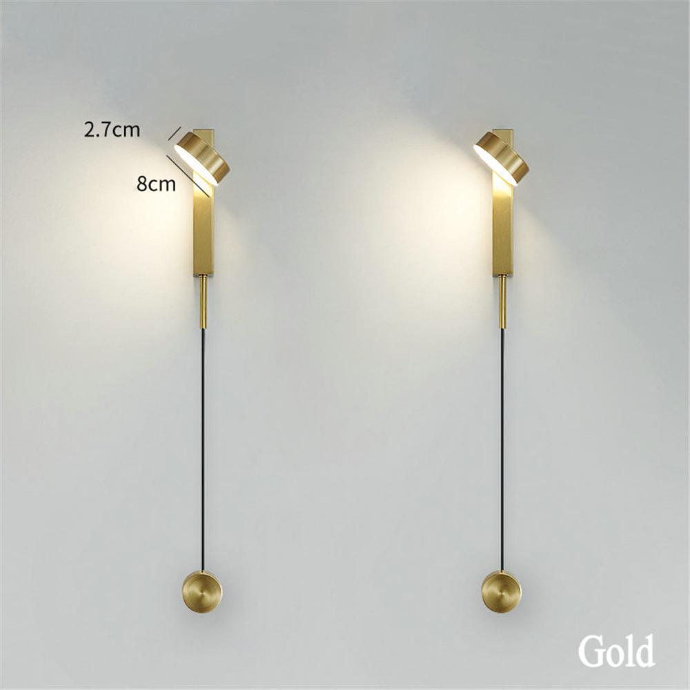 LED Indoor Wall Lamps Rotation Dimming Switch LED Wall Light Modern Stair Wall Decor Wall Sconce Living Room 12W LED Luminaire