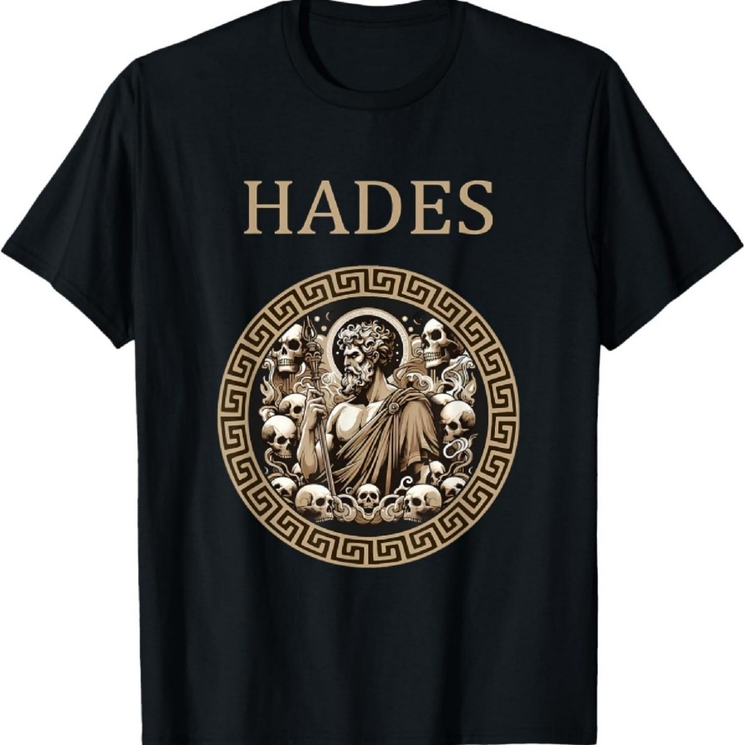 Футболка Аид греческий бог подземного мира, маленькая, черная S