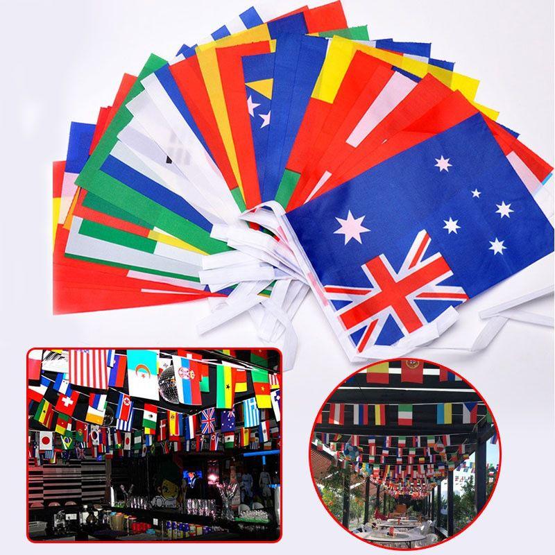 Lebhafter Euro 2021 Wimpel 10m Polyesterflaggen für internationale Fußballdekoration