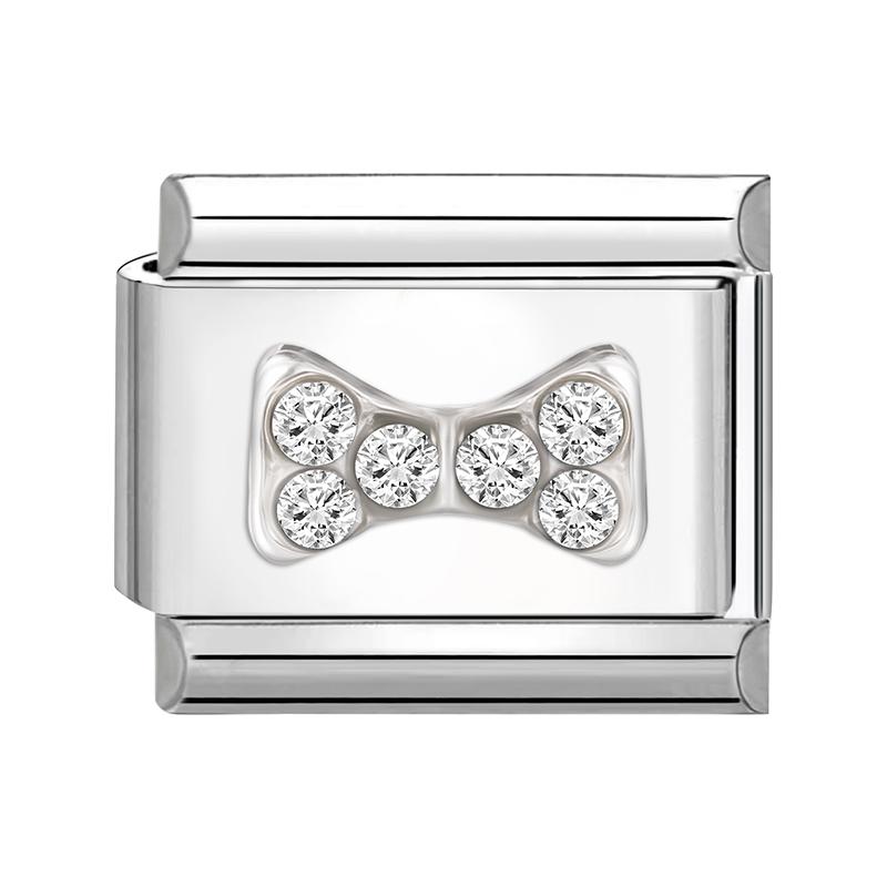 Shiny Y2K Zircon Butterfly Leaf Moon Cat Flower Fish Italian Charm Links Fit 9mm Stainless Steel Bracelet Women DIY Making Gifts