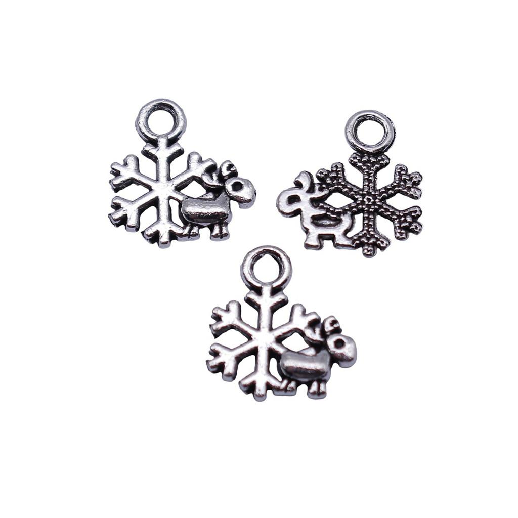 Snowmen Charms Snowflake Pendants For Winter Christmas Themed Jewelry