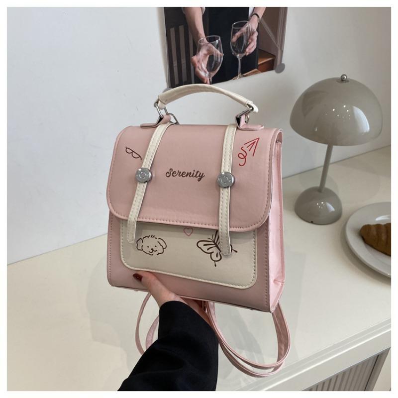 

Сочетание цветов текстуры, аксессуары в стиле колледж, новый повседневный модный женский рюкзак-сумка большой вместимости