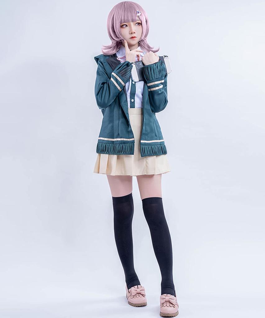 [Milky Time] Chiaki Nanami Cosplay Costume Set from Super Danganronpa (XL) with Wig for Halloween