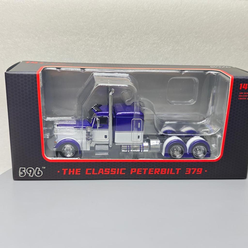 596 1:64 פטרבילט 379 סימולטור משאית דגם רכב סגסוגת צעצוע אוסף קישוט תכשיט מתנה