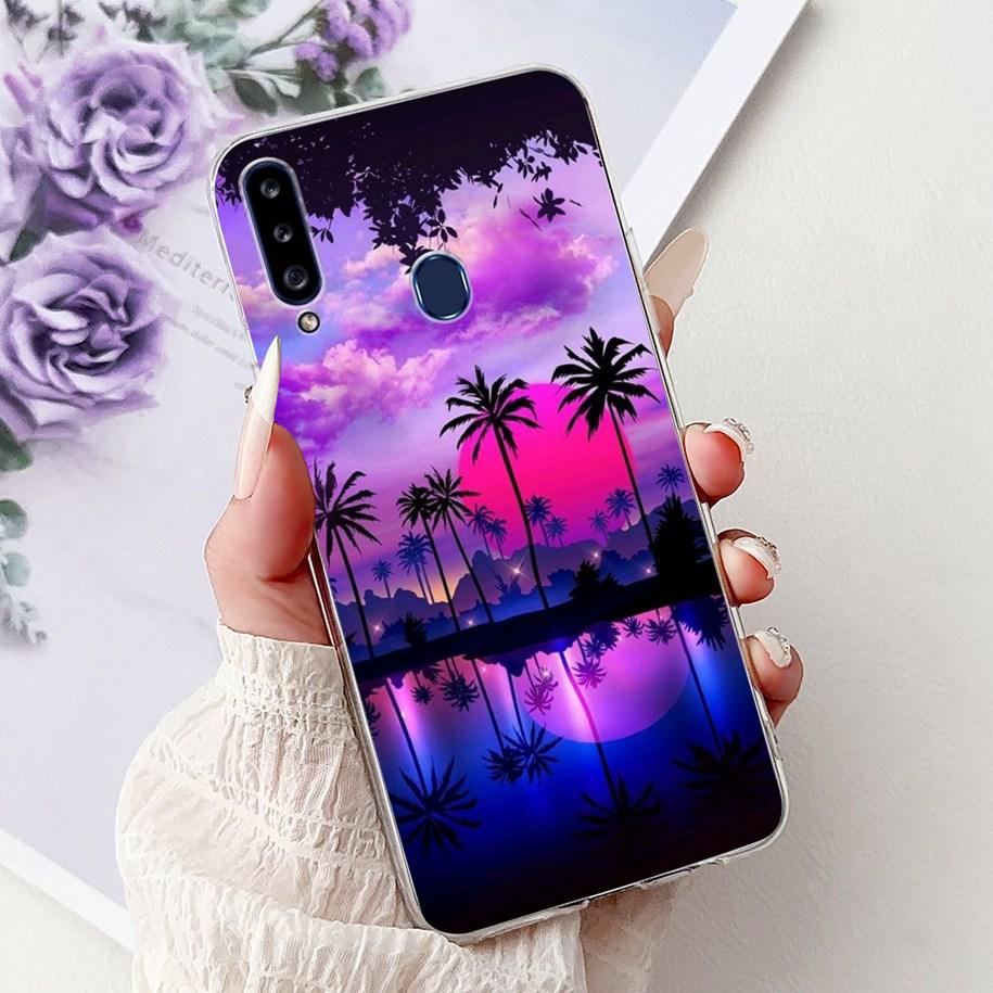 Case For Samsung Galaxy A20 A20e A20s Cover Fashion Flower Butterfly Soft Silicone Clear Bumper For Samsung A30 A 30 A 20 Covers
