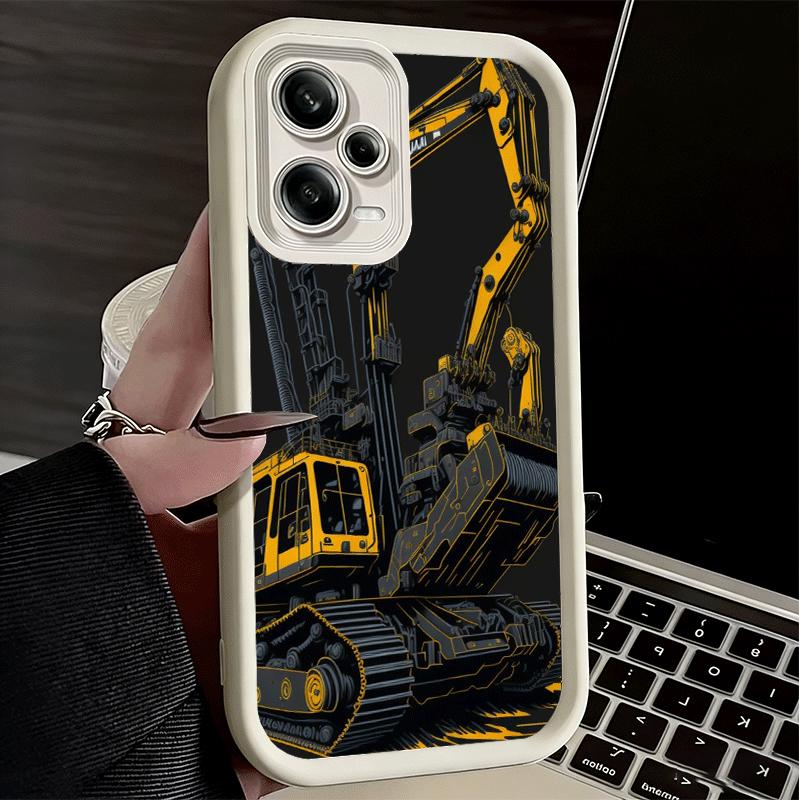 Excavating Machinery Cool Soft Phone Case for Xiaomi Poco X7 X6 X5 Pro X4 Gt X3 F7 Ultra M8 M7 Redmi 15C 15 14C 13 13C 12 12C 10