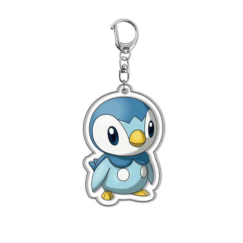 Pokemon Kawaii Acrylic Keychain Elfin Figure Pikachu Bulbasaur Psyduck Squirtle Gengar Meowth Cute Pendant Dolls Boys Gifts