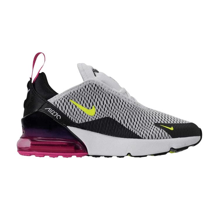 

Nike Air Max 270 PS White Fuchsia Kids Sneakers Black Laser-Fuchsia Volt AO2372-102