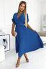 Pleated Dress with Wide Belt